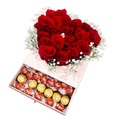 Fresh Roses in Gift Box