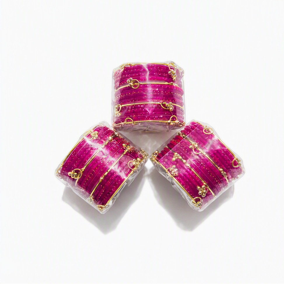 Kashmiri Jelly Ghungroo Bangles – Rani | Festival Stack Set of 16