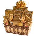 Woodland Gourmet Gift Basket with sweet and savory snacks in a decorative gift box