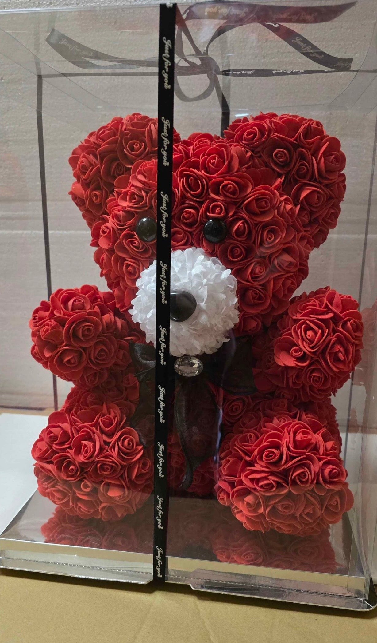 Red Large Rose Foam Bear