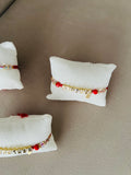 Brother Rakhi Bracelet – Gold & Red  Anti Tarnish