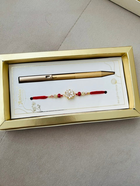 Spinning AD Rakhi with Pen Gift set