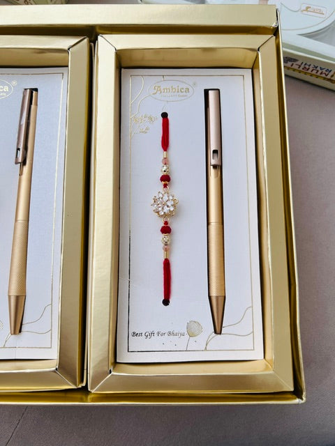 Spinning AD Rakhi with Pen Gift set