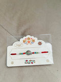 BRO Rakhi – Engraved Metal Charm, Colorful Beads